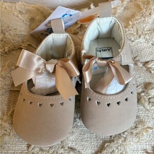 Carter's Beige Baby Dress Shoes with Bow